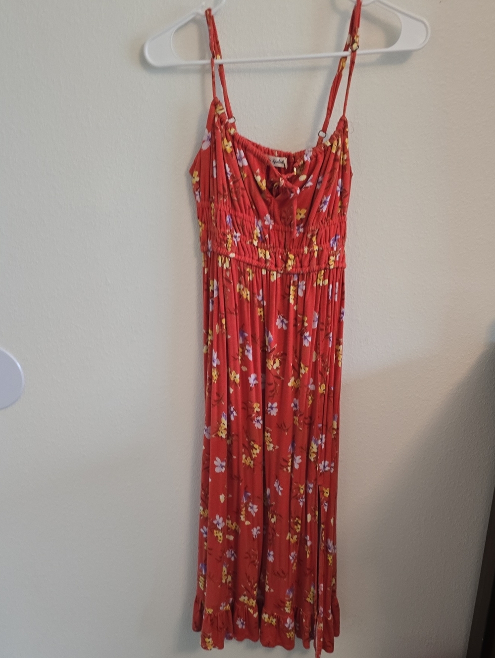 Fred Floral Coral Rayon Blend Dress